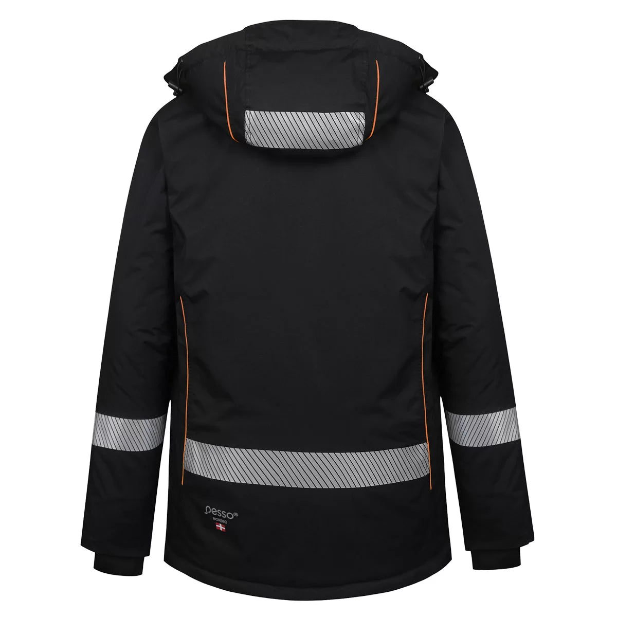 NOVA_OR, WATERPROOF WINTER JACKET PESSO NOVA, BLACK ORANGE