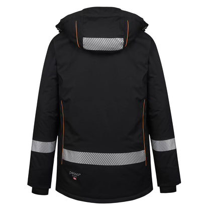 NOVA_OR, WATERPROOF WINTER JACKET PESSO NOVA, BLACK ORANGE