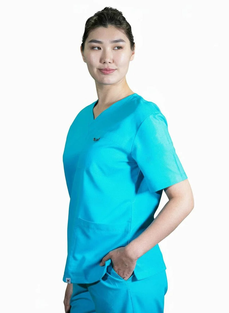 PHILTEX- Poly Cotton Unisex Scrub Top (Electric Blue)
