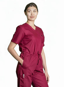 PHILTEX- Poly Cotton Unisex Scrub Top (Burgundy)