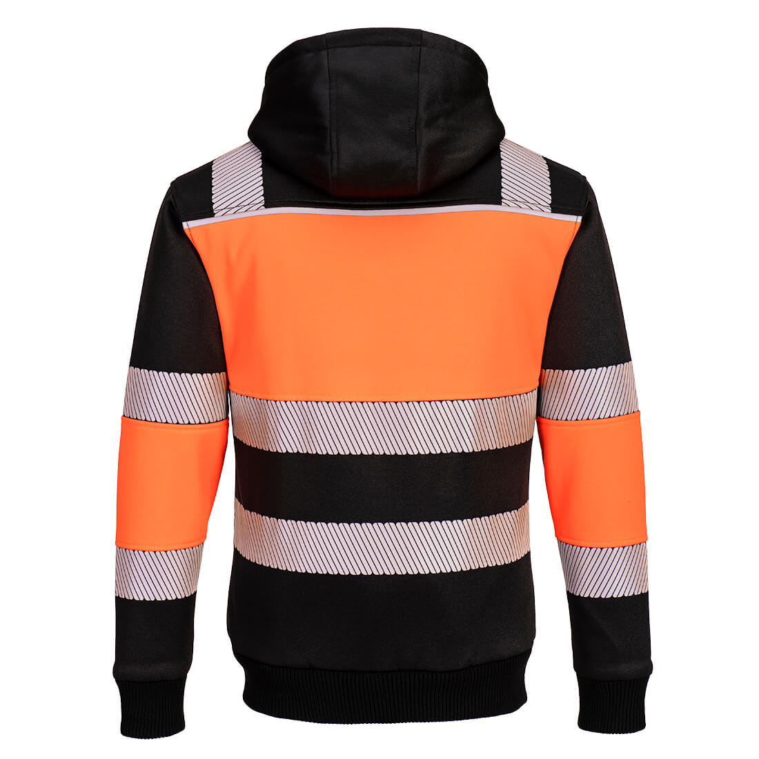 PW377  Hi-Vis Zipped Class 1 Winter Hoodie Orange/Black