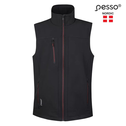 SOFTBLACK, SOFTSHELL VEST PESSO SOFTBLACK, BLACK