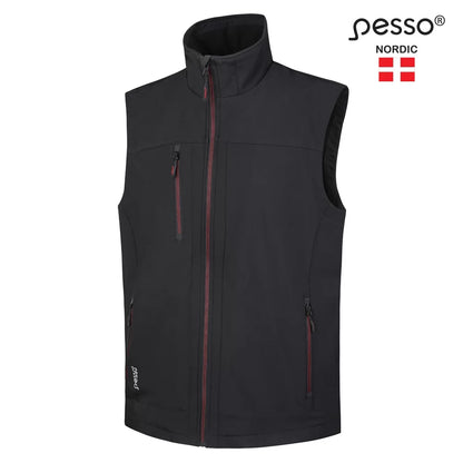 SOFTBLACK, SOFTSHELL VEST PESSO SOFTBLACK, BLACK