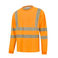 HVMIL_OR, HIGH VISIBILITY LONG SLEEVE T-SHIRT PESSO, ORANGE