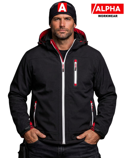 ACROPOLIS, SOFTSHELL JACKET PESSO, BLACK