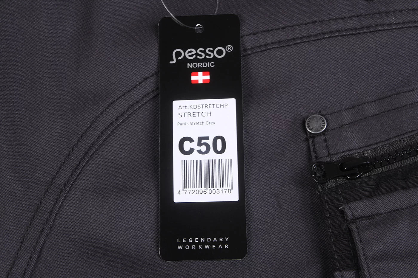 KDSTRETCHP, WORKWEAR TROUSERS PESSO STRETCH, GREY