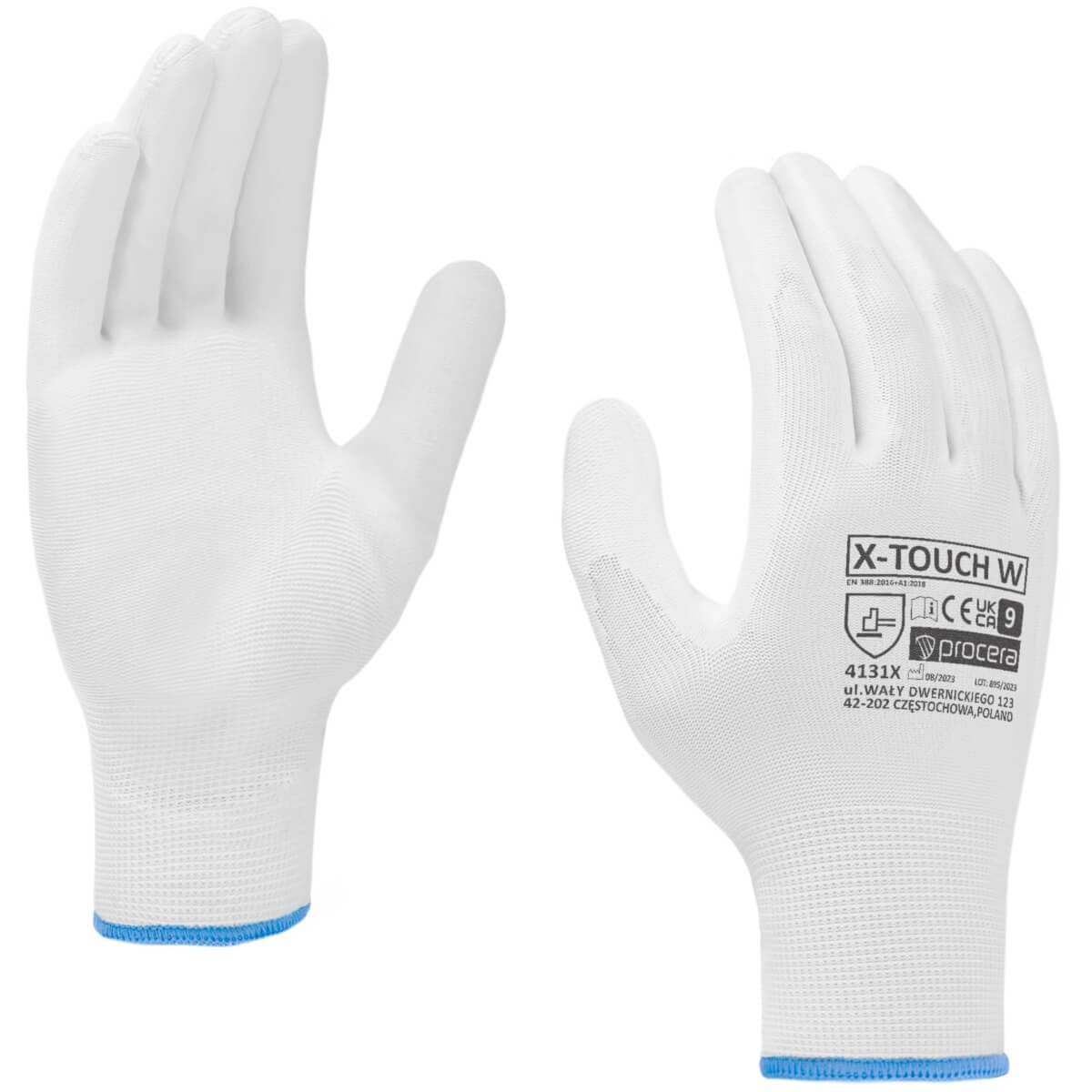 X-TOUCH W PU-COATED PROTECTIVE GLOVES WHITE