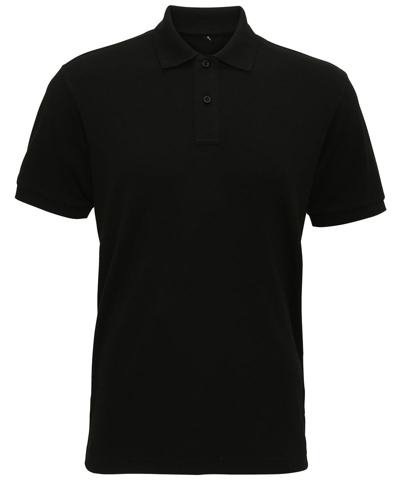 AQ005 Men's super smooth knit polo (Black)