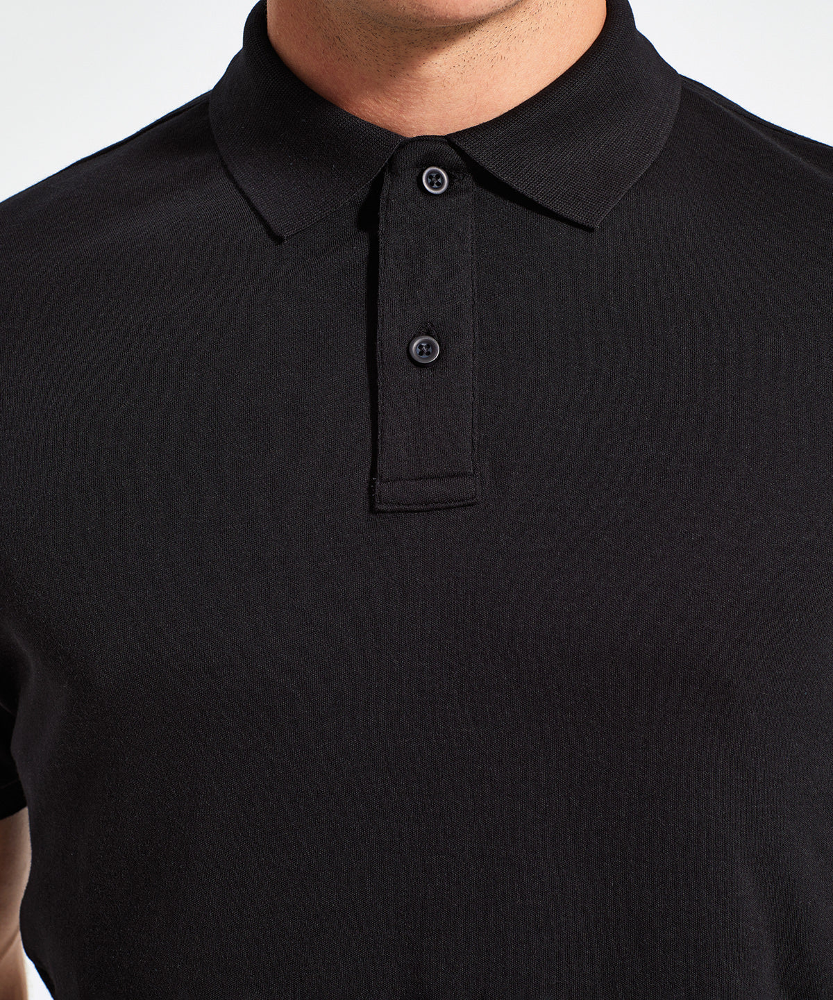 AQ005 Men's super smooth knit polo (Black)