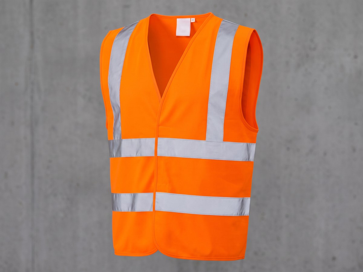 Orange hi-vis safety vest