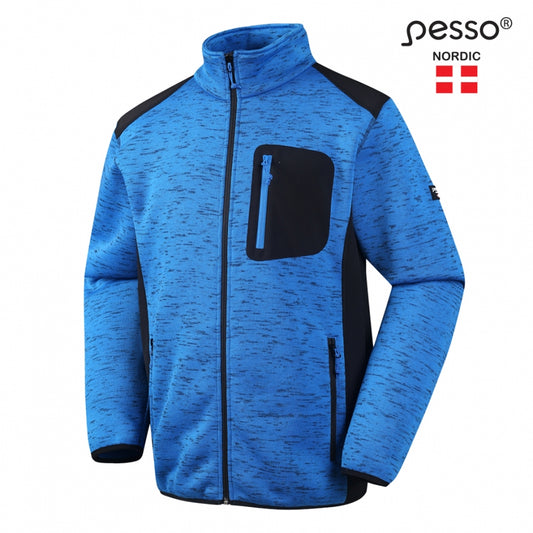 FLORENCE_M, WARM ZIP THROUGH FLEECE JACKET PESSO FLORENCE, BLUE