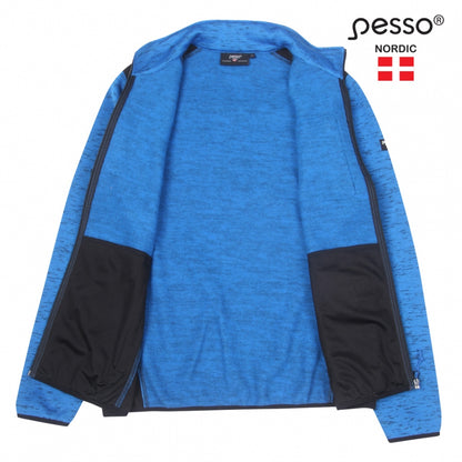 FLORENCE_M, WARM ZIP THROUGH FLEECE JACKET PESSO FLORENCE, BLUE
