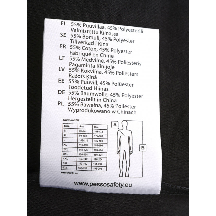 HVMIL_J, HIGH VISIBILITY LONG SLEEVE T-SHIRT PESSO, Black