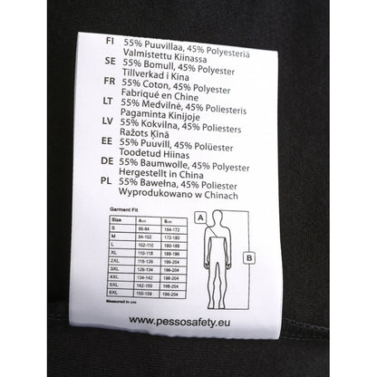 HVMIL_J, HIGH VISIBILITY LONG SLEEVE T-SHIRT PESSO, Black