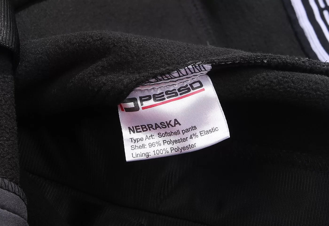 NEBRASKA_J, SOFTSHELL PANTS PESSO NEBRASKA, BLACK