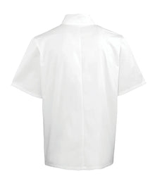 PR664 Studded front short sleeve chef's jacket
