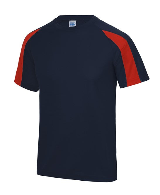 JC003, RAL T-Shirt   Just Cool Contrast Cool Tee French (Navy/Red)