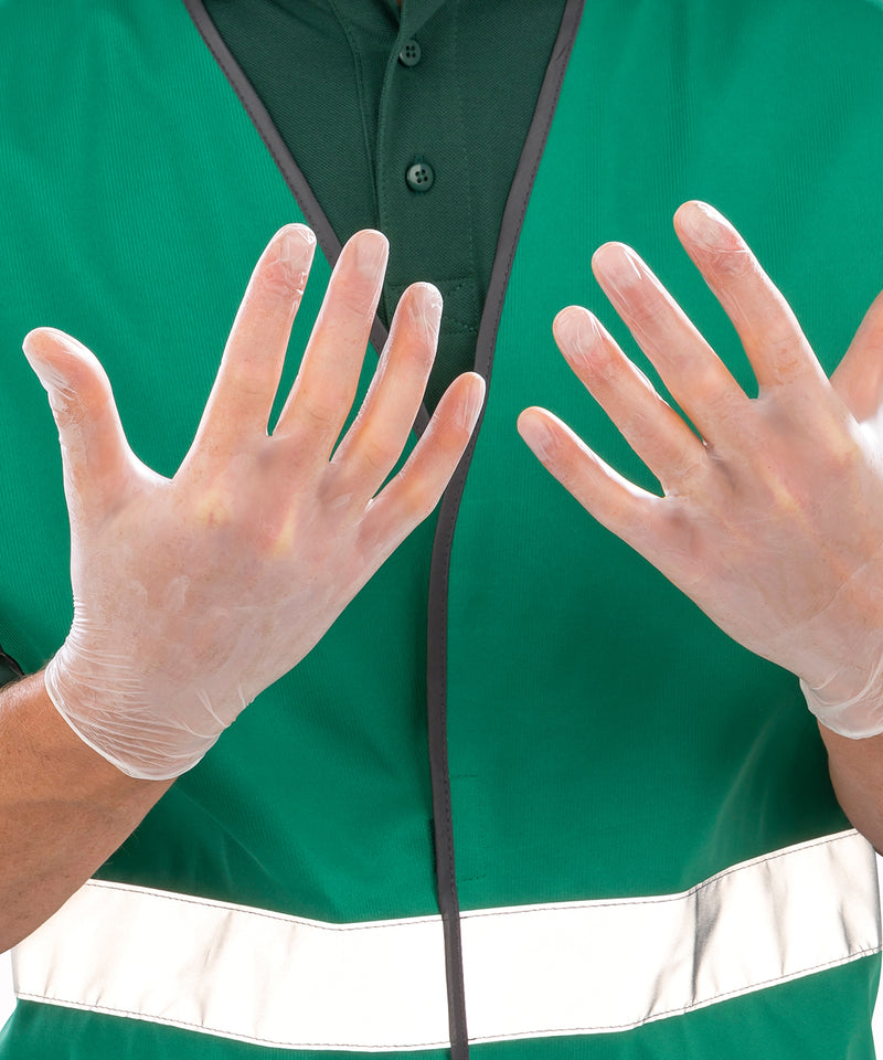 RV10X Medical vinyl examination gloves clear (Pack of 100), Result.