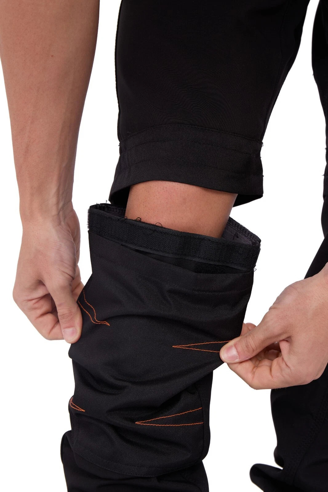 WW-076 (NAVY/ORANGE) Men's AVIATOR  SOFT SHELL CARGO TROUSERS, REG LEG