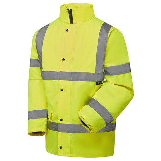 SHV-0534 Supertouch Hi Vis Yellow Fleece Lined Parka