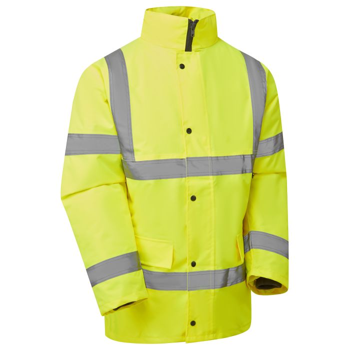 SHV-0534 Supertouch Hi Vis Yellow Fleece Lined Parka