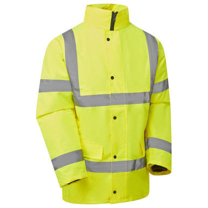 SHV-0534 Supertouch Hi Vis Yellow Fleece Lined Parka