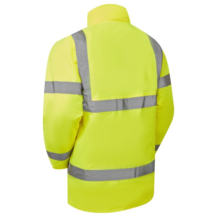 SHV-0534 Supertouch Hi Vis Yellow Fleece Lined Parka