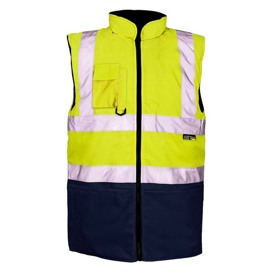 SHV-1014 HV 2-Tone Bodywarmer – Yellow/Navy