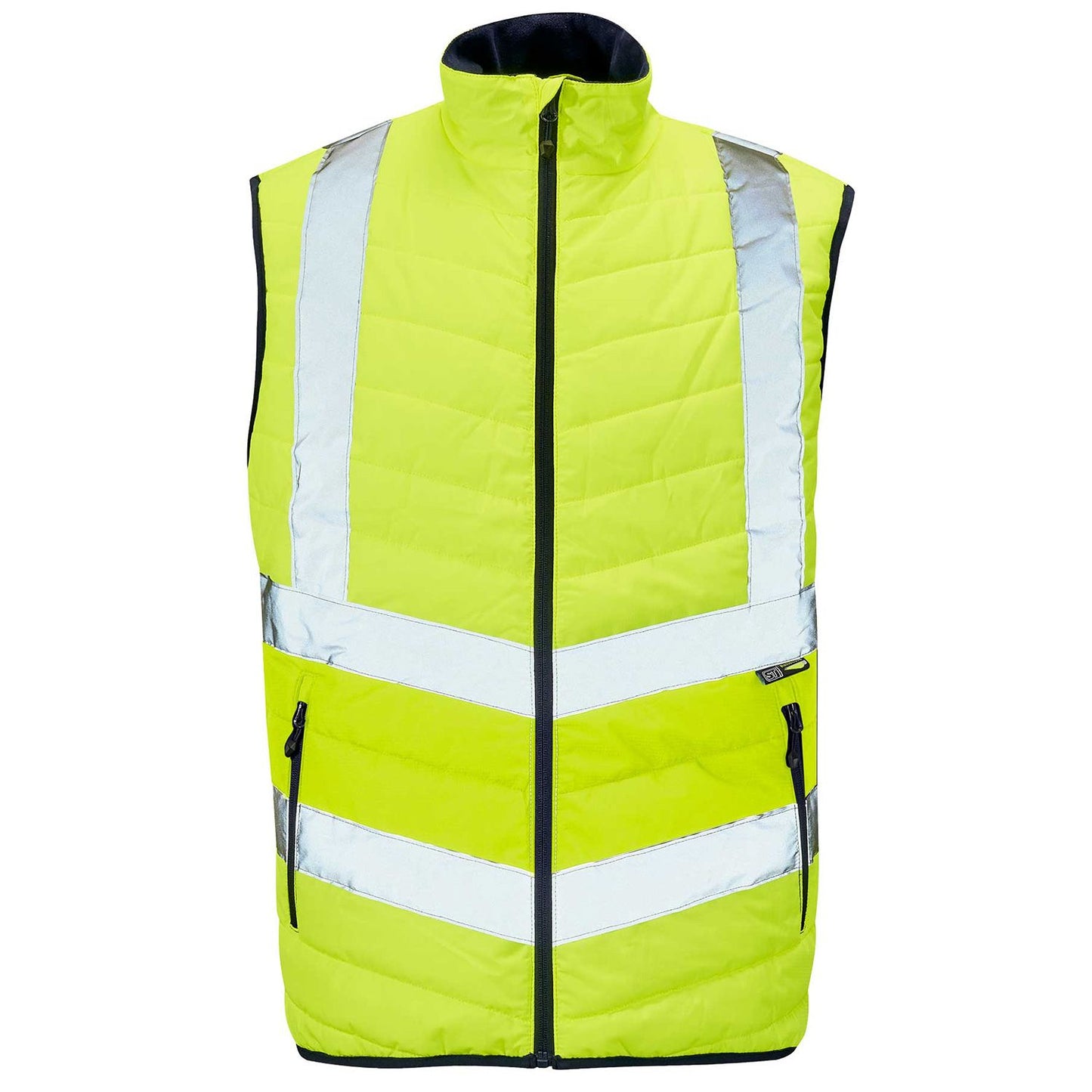 SHV-1034 Supertouch Hi Vis Yellow Puffer Bodywarmer (Yellow)