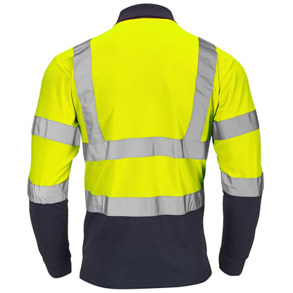 SHV-30L49 Supertouch Hi-Vis 2 Tone Yellow Long Sleeve Polo Shirt