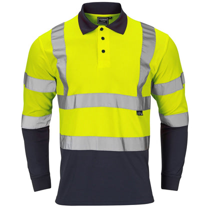 SHV-30L49 Supertouch Hi-Vis 2 Tone Yellow Long Sleeve Polo Shirt
