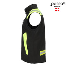 VESTA , SOFTSHELL VEST PESSO SOFTBLACK, BLACK YELLOW