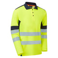 SYH-305C Supertousch System Hi-Vis Eco Yellow CottonCool Long Sleeve Polo