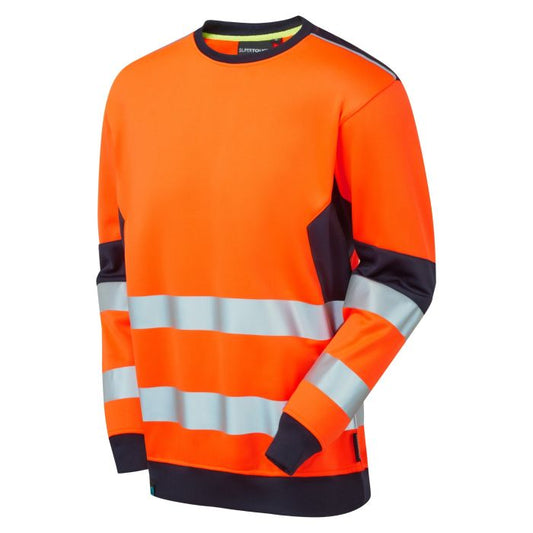 SYH-654D System Hi-Vis ECO Crew Neck Orange Sweatshirt