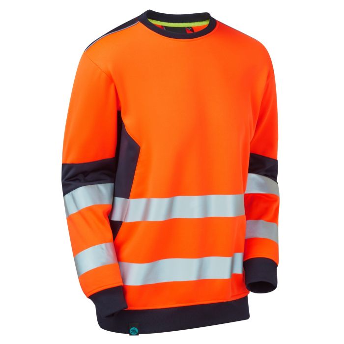 SYH-654D System Hi-Vis ECO Crew Neck Orange Sweatshirt