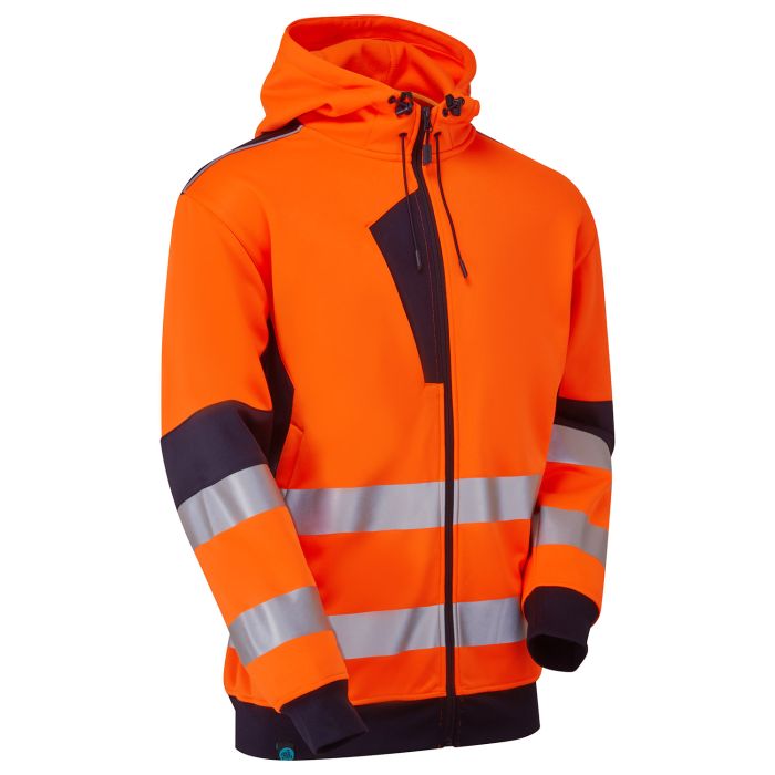 SYH-751D System Hi-Vis Eco Zip Thru Orange Hoodie