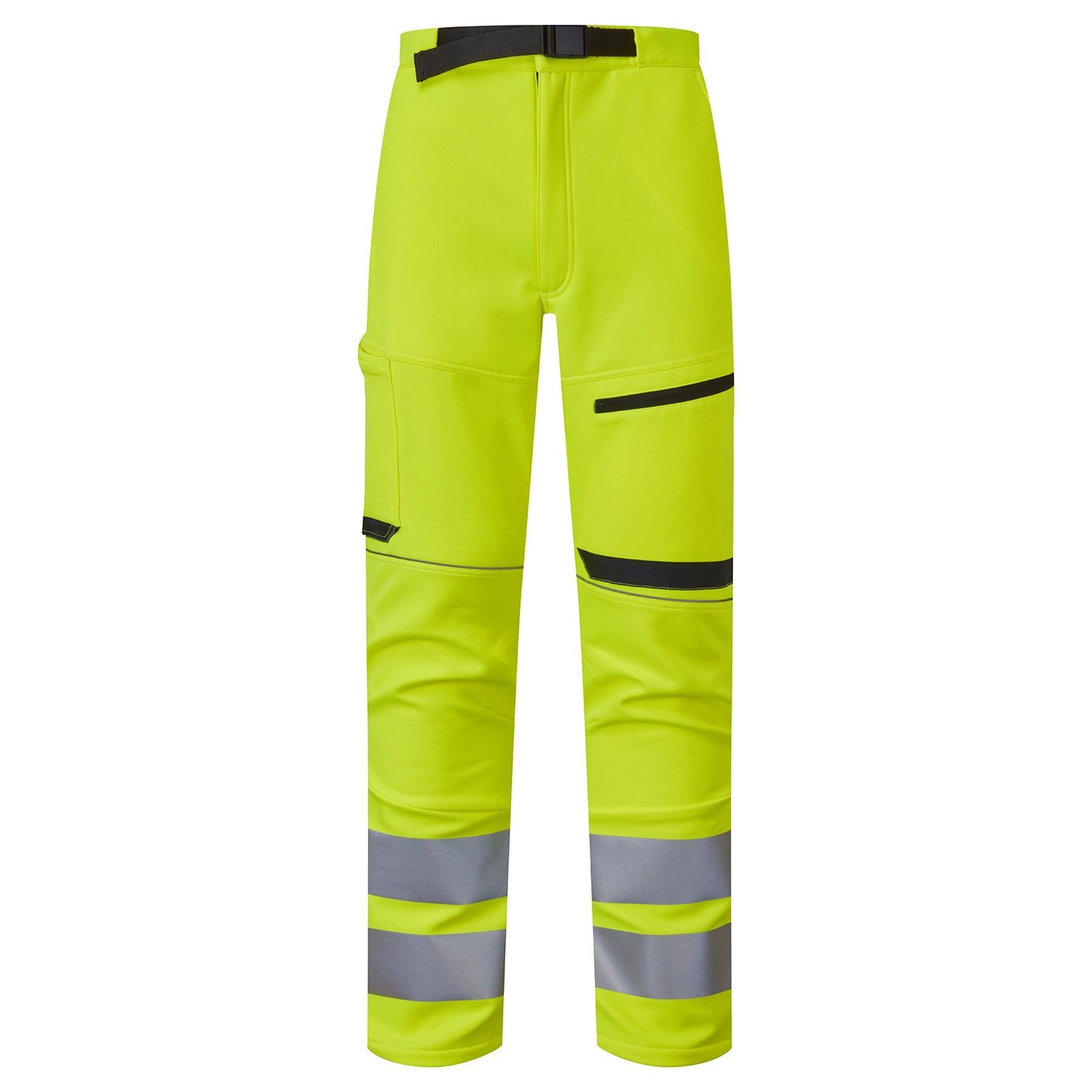 SYH-402RC Supertouch HV System Eco Two Tone Stretch Softshell Trouser YELLOW