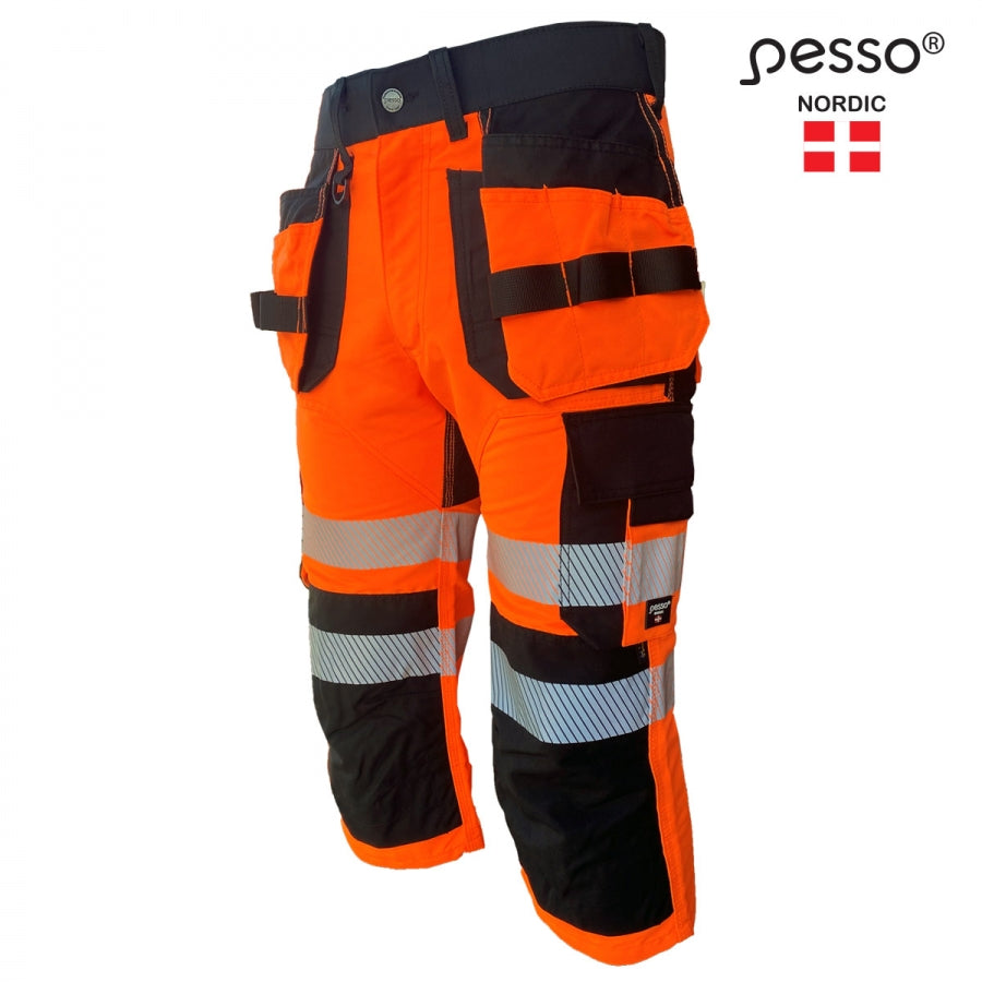 KB135OR, WORKWEAR 3/4 SHORT TROUSERS PESSO URANUS FLEXPRO 135, ORANGE