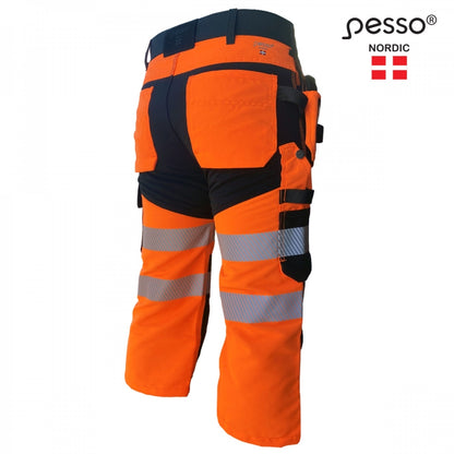 KB135OR, WORKWEAR 3/4 SHORT TROUSERS PESSO URANUS FLEXPRO 135, ORANGE