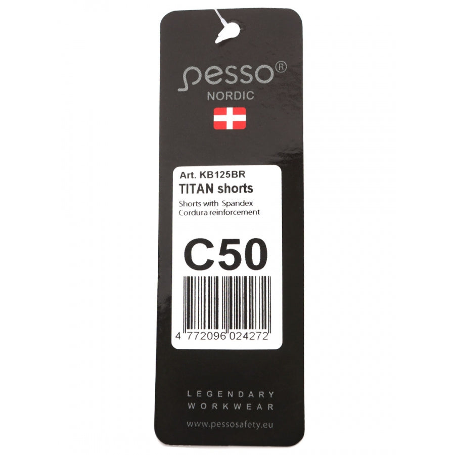 KB125BR, Workwear shorts Pesso Titan Flexpro 125, Brown