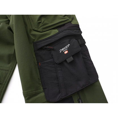 KD185_OG, Workwear trousers Pesso Nexus Flexpro 185, Olive Green
