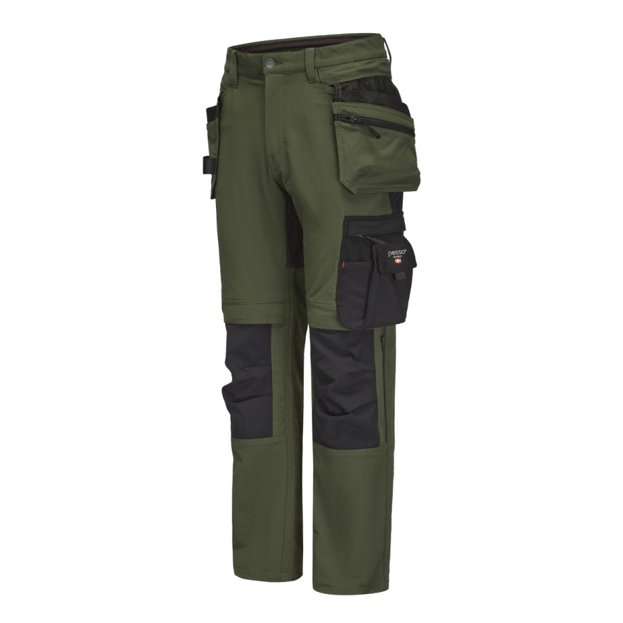 KD185_OG, Workwear trousers Pesso Nexus Flexpro 185, Olive Green