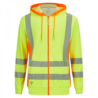 FL08_HV, Zip through Hoodie Pesso FL08_HV, yellow/orange