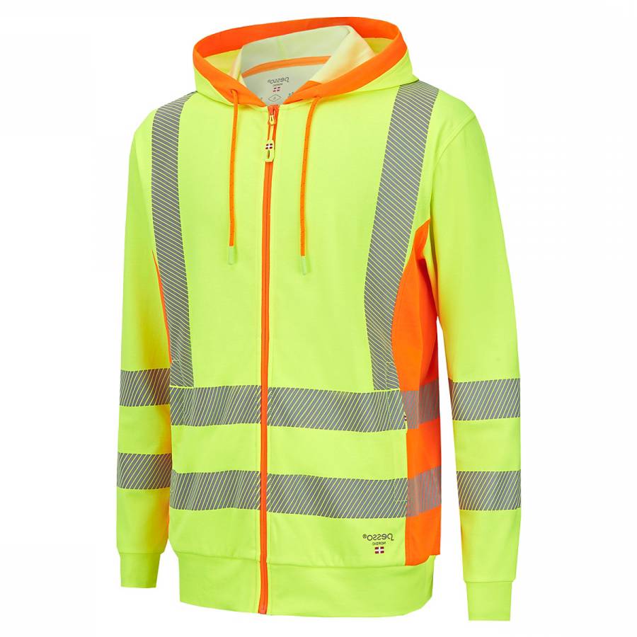 FL08_HV, Zip through Hoodie Pesso FL08_HV, yellow/orange